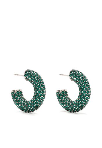 Amina Muaddi mini Cameron hoop earrings - Green