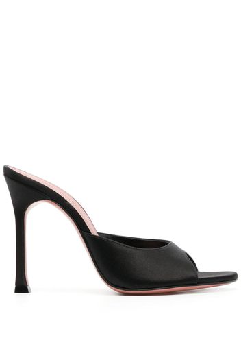 Amina Muaddi Alexa 105mm satin mules - Black