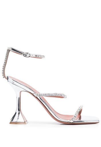 Amina Muaddi Gilda crystal-embellished sandals - White