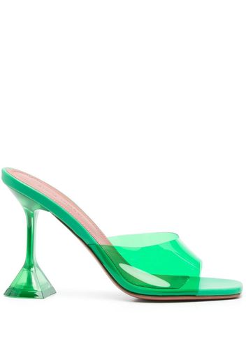 Amina Muaddi high-shine finish open-toe sandals - Green