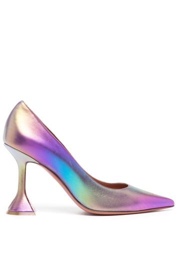 Amina Muaddi iridescent Ami 100mm pumps - Purple