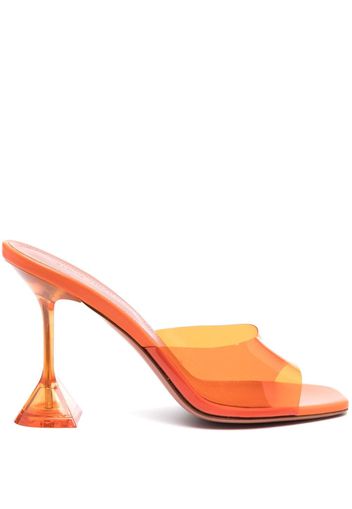 Amina Muaddi Lupita 95mm transparent mules - Orange