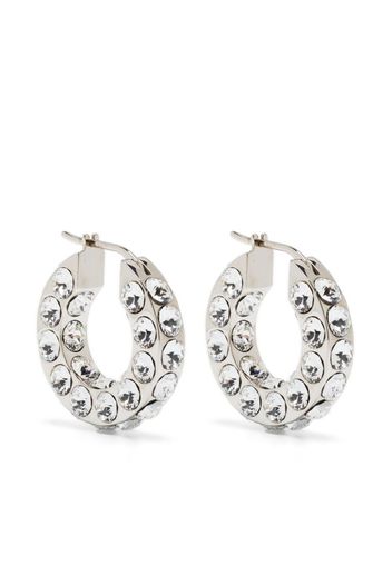 Amina Muaddi small Jahleel hoop earrings - Silver