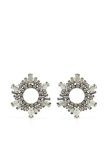 Amina Muaddi crystal-embellished Mini Begum earrings - Silver