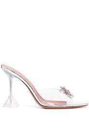 Amina Muaddi Rosie transparent mules - Silver