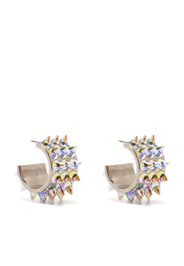 Amina Muaddi Karma spiked hoop earrings - Silver