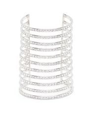 Amina Muaddi Vittoria crystal-embellished cuff bracelet - Silver