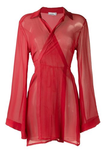 Amir Slama sheer panel dress - Red