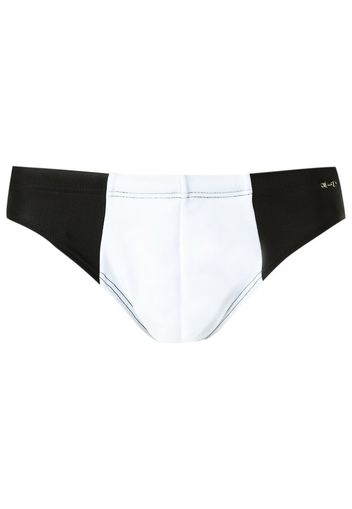 Amir Slama bicolor trunks - Black