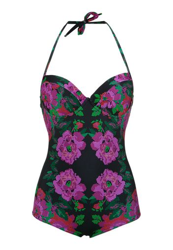 Amir Slama floral print swimsuit - Preto