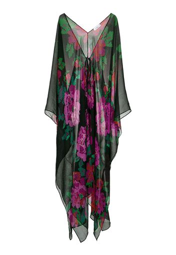 Amir Slama floral print kaftan - Preto