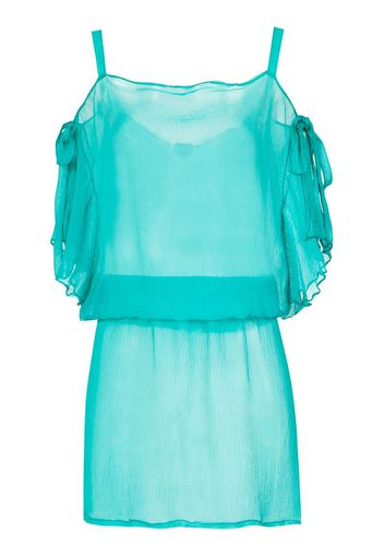 Amir Slama silk beach cover-up - Green