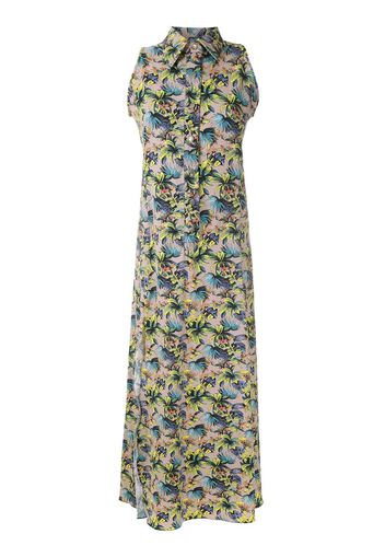 Amir Slama sleeveless floral shirt dress - Neutrals