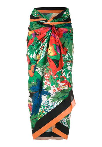 tropical-print sarong