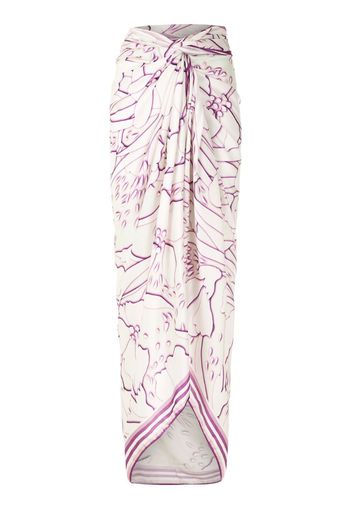 abstract-print long sarong