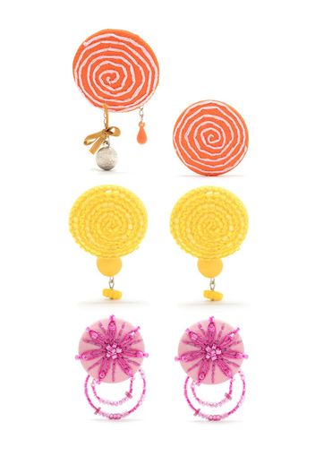 Amir Slama 3 pair earring set - Multicolour