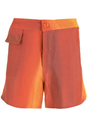 Amir Slama printed straight shorts - Orange