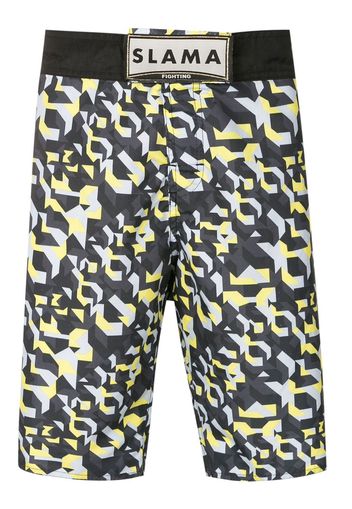 Amir Slama geometric-print Bermuda shorts - Multicolour