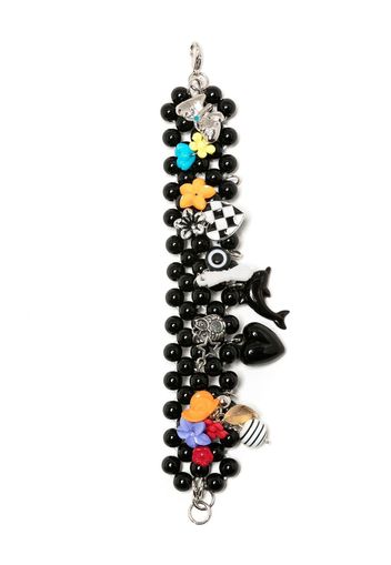 Amir Slama multi-charm bead bracelet - Black