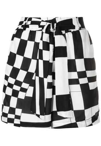 Amir Slama geometric-print shorts - Black