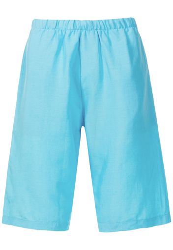 Amir Slama elasticated-waistband linen shorts - Blue