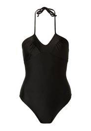 Amir Slama gathered details swimsuit - Black