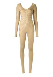 Amir Slama panelled swimsuit - Neutrals