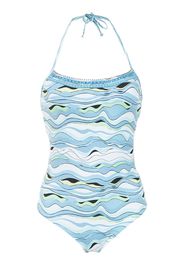 Amir Slama printed swimsuit - Blue