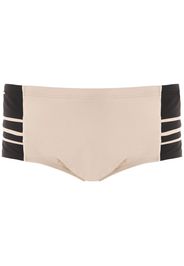 Amir Slama panelled swim trunks - Brown