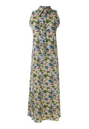 Amir Slama sleeveless floral shirt dress - Neutrals