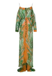 Amir Slama printed maxi silk dress - Green