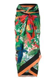 tropical-print sarong