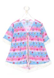 Amir Slama printed short sleeves kimono - Pink