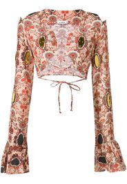 Amir Slama floral-print flared-cuff blouse - Multicolour