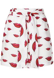 Amir Slama lip-print shorts - White