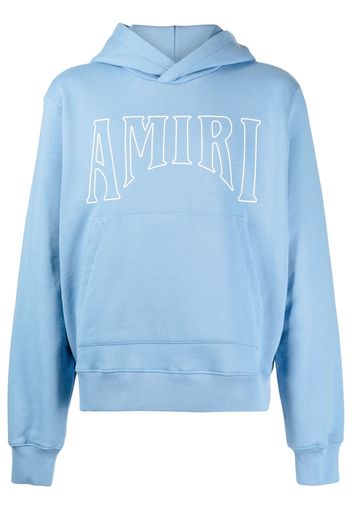 AMIRI logo-print long sleeves hoodie - Blue