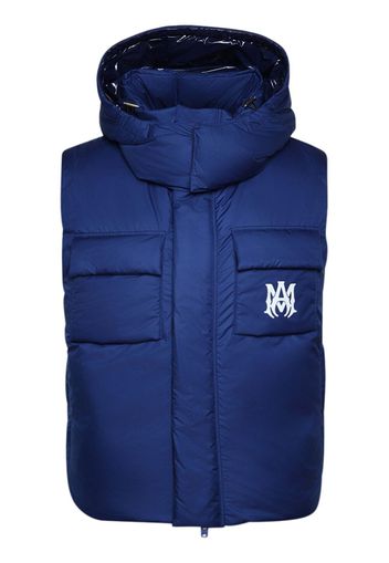 AMIRI logo-embroidery padded gilet - Blue