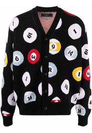 AMIRI pool ball pattern cardigan - Black