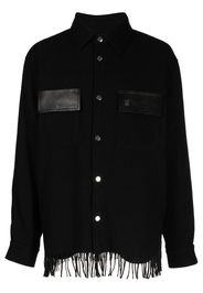 AMIRI long-sleeve fringed shirt - Black