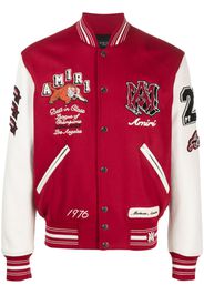 AMIRI logo-patch varsity jacket - Red