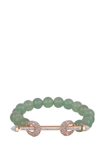 Ananya 18kt rose gold Chakra jade and diamond beaded bracelet