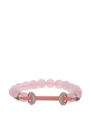 Ananya 18kt rose gold Charkra quartz opal and diamond beaded bracelet - Silver