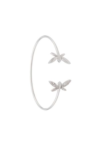 18kt white gold Dragonfly diamond cuff