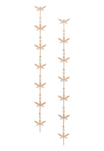 Anapsara 18kt rose gold Dragonfly drop earring