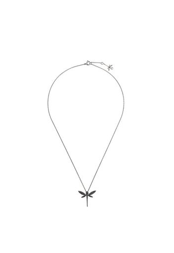 18kt white gold Dragonfly diamond necklace