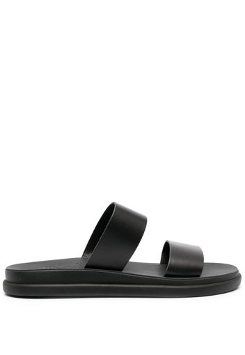 Ancient Greek Sandals Nicos leather slides - Black