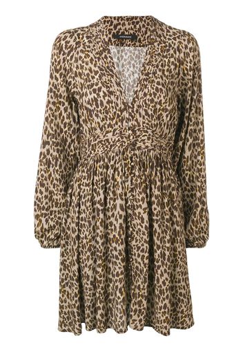 Andamane leopard print short dress - Neutrals