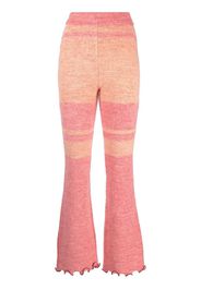 Andersson Bell stripe-print knitted trousers - Red
