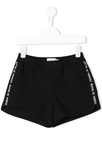 Andorine side stripe running shorts - Black