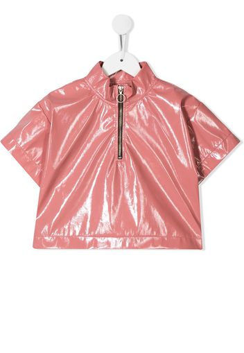 Andorine leather look top - Pink